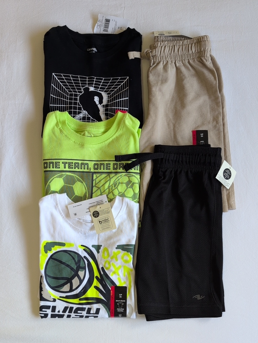Boys Small 6 NWT George Athletic Works Shorts T-shirts Lot 5pc Bundle